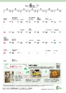 くらし方録6月カレンダー