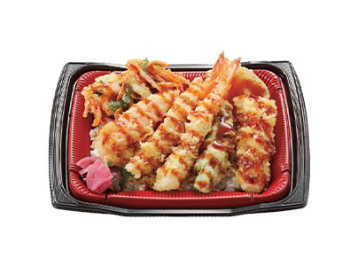 季節の野菜入り天重<br />
（春菊かき揚げ）